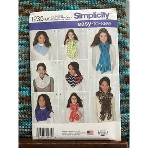 Simplicity 1235 pattern scarf neck warmer fleece